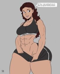 bouncy_streets_(comic) dynamic-atom dynamic_arts lorena_perrita muscle_mommy muscular_female