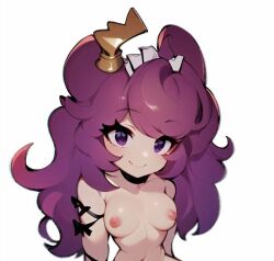 ai_generated arsups2011 breasts catgirl furry nekomimi purple_hair