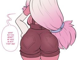 ass big_ass big_breasts breasts bubble_butt female game_freak huge_ass jean_shorts jeans long_sleeves nintendo pokémon_(species) pokemon pokemon_sv thick_thighs tinkaton typhmom wide_hips