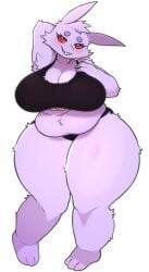 anthro anthro_only big_breasts breasts female gengar plump_(character) pokémon_(species) pokemon thick_thighs wide_hips