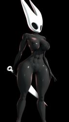 1girls 3d abs areolae big_breasts black_body black_hair breasts busty cave completely_nude completely_nude_female criax curvy female female_only full_body holding_weapon hollow_knight hornet_(hollow_knight) hourglass_figure naked naked_female nipples nude nude_female pussy solo solo_female standing toned toned_female voluptuous weapon