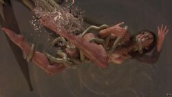 1girls 2023 3d anal anal_sex breasts brown_hair dplatam66 female female_only irrumatio large_breasts nude nude_female oral pussy solo solo_female splashing tentacle tentacle_sex triple_penetration vaginal_penetration vaginal_sex viewed_from_above water wide_eyed
