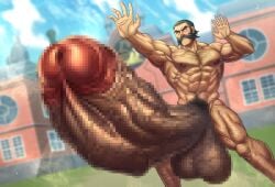 abs bara biceps black_hair boner censored censored_penis cum cum_on_penis cumming energy_camdy erection excessive_cum facial_hair hyper hyper_balls hyper_genitalia hyper_penis hyper_testicles kamado_(pokemon) male male_focus male_only muscle muscles muscular muscular_arms muscular_ass muscular_back muscular_legs muscular_male muscular_thighs nipples nude pecs pokemon pokemon_legends:_arceus pubic_hair solo solo_male swinging_penis throbbing throbbing_penis veins veiny_penis