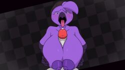 animated areolae avian beak beat_banger climax cum cum_on_breasts cum_on_face cumshot female_focus furry green_eyes huge_breasts large_breasts male/female nipples official_art open_mouth paizuri purple_body purple_feathers tongue_out ultrahyper zoe_monroe