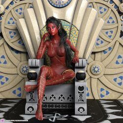 1girls 2023 3d a_princess_of_mars black_hair blue_eyes dejah_thoris female female_only futasmagoria jewelry medium_breasts nude nude_female red_body red_skin seated sitting solo solo_female throne very_long_hair