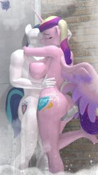 3d_(artwork) 5_fingers 5_toes absurd_res alicorn animal_genitalia animal_penis antonsfms ass big_breasts blue_hair blue_tail breasts closed_eyes cutie_mark digital_media_(artwork) equid equine equine_genitalia equine_penis eyelashes feathered_wings feathers feet female fingers friendship_is_magic genitals hair hasbro hi_res horn humanoid_feet long_penis male male/female mammal married_couple multicolored_hair multicolored_tail my_little_pony nipples penis pink_body pink_feathers plantigrade princess_cadance_(mlp) shining_armor_(mlp) shower source_filmmaker tail toes unicorn water wet white_body wings