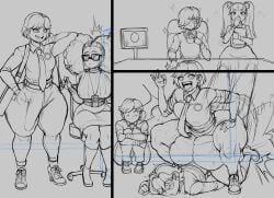 alfred_webley_jr. basel_will big_butt blackwhiplash bwl character_request femboy futa_on_male futanari juniper line_art mary_mortis motion_lines original original_character original_characters work_in_progress