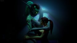 2girls 3d arm_tattoo blizzard_entertainment consensual curled_horns dark_green_hair demon_hunter dypnsfw female female_only glowing_eyes glowing_tattoo green_hair green_sclera green_tattoo hand_on_another's_head hand_on_head head_pat height_difference hisako_(smutworks) horns human human_(world_of_warcraft) kiss_mark kiss_marks larger_female light-skinned_female light_skin lipstick lipstick_mark lipstick_on_breast night_elf nipple_licking original_character ponytail purple_skin red_hair red_lipstick ridged_horns shoulder_tattoo side_view smaller_female tattoo tattoo_on_arm tattoo_on_shoulder tied_hair tribal_tattoo upper_body warcraft wholesome world_of_warcraft yuri zoey_(dypnsfw)