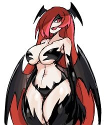 1girls bat_wings big_breasts breasts curvaceous curvy curvy_body curvy_female curvy_figure demon demon_girl devil drawn fangs hair_over_one_eye head_wings human human_only koakuma large_breasts long_hair looking_at_viewer red_hair solo solo_female solo_focus succubus thick_thighs thighs touhou touhou_project voluptuous voluptuous_female ziffern