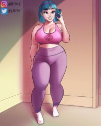 artfoo_1 big_ass bulma bulma_(dragon_ball) bulma_briefs bulma_briefs_(frieza_saga) dragon_ball dragon_ball_z gym_clothes leggings thick