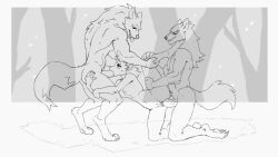 animated canid canine canis female male male/female mammal mmf_threesome nsfwnox sex spitroast threesome wolf ych ych_(character)