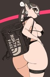 1girls alternate_breast_size ass bag big_ass big_breasts bikini black_hair brand_name breasts bubble_butt busty callie_(splatoon) company_logo dat_ass facial_markings female hand_on_hip huge_ass inkling large_breasts light-skinned_female light_skin long_hair looking_at_viewer nintendo pointy_ears sensual skindentation splatoon splatoon_(series) tentacle_hair thick_thighs thighs thong_ass voluptuous yellow_eyes yuta_agc