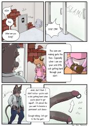 absurd_res anthro bathroom big_dom_small_sub bodily_fluids bottomwear clothing comic dominant dragon dress_shirt duo ear_piercing erection erection_under_skirt eyebrow_piercing facial_piercing flaccid forced fur furred_dragon generation_1_pokemon genital_piercing genitals half-erect hi_res hoodie male male/male musk necktie nintendo penis penis_piercing phickic phickic_(character) piercing pokemon pokemon_(species) profanity public_restroom raichu rape restroom_stall shirt size_difference skirt surge_the_raichu_(phickic) sweat text topwear unzipped unzipped_pants zipper