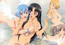 angel angel_wings female multiple_girls nanael queen's_blade tomoe ymir yuri