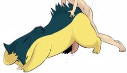 anal cum facepalm human larvitar_(artist) male male_only multiple_males nintendo pokemon pokemon_(species) straight_hair sweat typhlosion yaoi