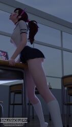 1girls 3d alternate_costume animated asian_female blender brown_eyes brown_hair choker classroom clothed_female d.va desk female_masturbation high_ponytail humping indoors kiriko_(overwatch) knee_socks kneehighs kneesocks masturbation microskirt no_panties overwatch pale_skin photo school school_chair school_desk school_uniform schoolgirl_d.va shorter_than_30_seconds sinlesscelery socks sound standing table table_humping tiptoes video voice_acted white_socks window