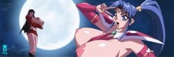 big_breasts huge_breasts jyubei kubira nipples shaia_hishizaki voltage_fighter_gowcaizer