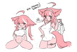 furry furry_ears furry_female lemyawn pink_skin