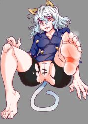 1girls bare_soles barefoot feet female female_only hunter_x_hunter neferpitou puffy_pussy puffy_vagina puffy_vulva r-18 sole soles solo toes ギリシャ型 ネフェルピトー 裸足 裸足裏 足裏