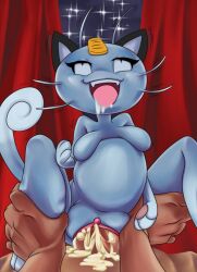 alolan_meowth anthro cowgirl_position creampie cum cum_in_pussy cum_inside curtains eyes_rolling_back feline furry hands holding_legs koban_(coin) looking_pleasured meowth orgasm paws pokémon_(species) pokemon pussy questionable_anatomy redintentions sagging_breasts saliva salivating sex sparkles straddling tail whiskers