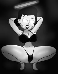 beanontoast bendy_and_the_dark_revival bendy_and_the_ink_machine big_breasts bra fan_character low_quality ms.d panties thick_thighs