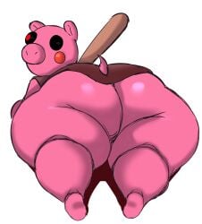 big_ass female penny_(piggy) pig piggy_(game) red_dress thick_ass thick_thighs witdrawsloods