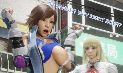 asuka_kazama breast_leak breasts breasts_out dgxxxrd drool drooling emilie_de_rochefort hi_res high_resolution highres kazama_asuka lactating lactation tekken tekken_7