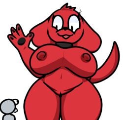 big_breasts breasts clifford clifford_the_big_red_dog female lewdewott rule_63 thick_ass wide_hips