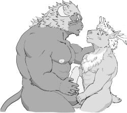 2boys abs anthro antlers balls blush capreoline dandelion860 deer duo erection frottage gay genitals horn krampus_(tokyo_afterschool_summoners) lifewonders male male/male male_only mammal monster muscular muscular_anthro muscular_male nipples nude pecs penis penises_touching reindeer sex tokyo_afterschool_summoners yaoi yule_(tokyo_afterschool_summoners)