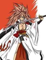 baiken ballbusting castration comic comic_cover genital_mutilation guilty_gear huge_breasts ocigart