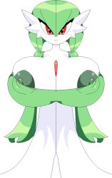 1girls 2023 areola big_areola big_breasts big_nipples breasts cleavage female female_focus gardevoir generation_1_pokemon gigantic_breasts green_areola green_nipples huge_breasts hyper_breasts large_areolae nintendo nipples pokemon pokemon_(species) pokemon_rse red_eyes solo solo_focus subjectdie_(artist) top_heavy white_background