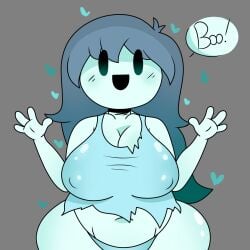 ass belly big_ass big_breasts breasts curvaceous curvy cute female ghost ghost_girl maturecake midriff mob_face nipple_bulge nipples nipples_visible_through_clothing solo_focus spooky's_house_of_jump_scares spooky_(shojs) tagme thick_thighs voluptuous