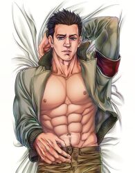 1boy attack_on_titan male male_only marcel_galliard marley_military_uniform porco_galliard shirtless_(male)