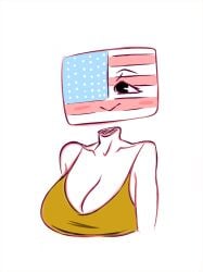 big_breasts countryhumans countryhumans_girl female flawsy safe sfw united_states_of_america_(countryhumans)