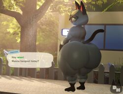 animal_crossing anthro ass big_ass bubble_butt dumptruck_ass felid feline femboy femboy_only feminine_male girly glasses huge_ass large_ass looking_at_viewer looking_back male male_only nintendo phone raymond_(animal_crossing) tagme thick_thighs totallyd wide_hips