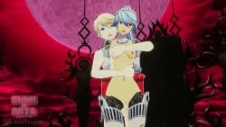 3d_animation animated animation arms_around_partner blonde-haired_male blonde_hair blonde_male blood_moon blue_eyes blue_grey_hair blue_hair brown_areola brown_nipples bunnxarts fighting from_behind grey_hair hand_on_boob hand_on_breast hand_on_tit labrys less_than_30_seconds looping_animation moan moaning moaning_female moaning_in_pleasure moon naked naked_female naked_male narukami_yu nude_female nude_male nuse outside outside_sex persona persona_4 persona_4_arena plap_(sound) red_eyes request robot robot_girl shorter_than_10_seconds sound tagme teddie_(persona) vagina vaginal_penetration vaginal_sex video