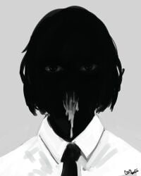 1girls black_body cum entity eyes female female_only looking_at_viewer monster monster_girl nsfcrab staring staring_at_viewer tagme void