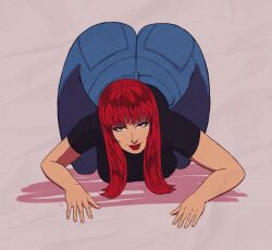 1girls 2d ass big_ass busty female female_focus female_only hourglass_figure huge_ass large_ass marvel marvel_comics mary_jane_watson maschistmaverik spider-man_(series) tagme thick_thighs wide_hips