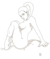 1girls breasts female human monochrome naked nipples nude nyota_uhura on_bed ponytail pose posing socks socks_only solo star_trek star_trek_(2009) tagme_(artist) unknown_artist