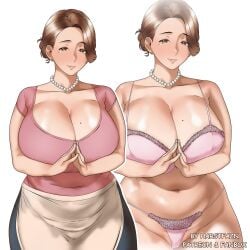 big_breasts brown_hair chubby female female_focus female_only harstfazn large_breasts mature mature_body mature_female milf original_character perfect_body short_hair solo solo_female solo_focus venus_body