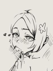 1boy 1boy1girl 1girls bleach bleach:_the_thousand-year_blood_war blowjob close-up fellatio female female_focus heart-shaped_pupils horny horny_female implied_nudity in_love in_love_with_cock inoue_orihime male memohnsfw penis penis_in_mouth pleasure_face saliva sketch sloppy sloppy_blowjob sucking_penis
