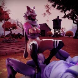 1girls 1male 3d 3d_(artwork) anal anal_sex black_hair black_nails blender blush deep_penetration duo epic_games female fleshlight_position fortnite fortnite:_battle_royale fox_ears functionally_nude hand_around_waist heels long_nails longer_than_10_seconds loop makeup mascara mask masked monster partially_clothed rough_sex ruined_makeup runny_makeup size_difference stomach_bulge tagme thick_thighs thighhighs vi_(fortnite) video video_game_character video_games weapon wet_skin wide_hips