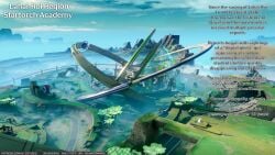 16:9_aspect_ratio ai-created ai_generated aircraft airplane airship blue_sky bridge building castle city cityscape cliff cloud day english_language english_text floating_island flying grass high_resolution island landscape mountain nature no_humans outdoors propeller river scenery sky text tree vehicle vehicle_focus water watercraft wodstudio wuthering_waves
