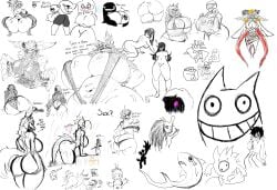 among_us ass big_ass big_breasts breasts drawpile fat_ass fuku_(humble_shark) humble_shark mizuki_(humble_shark) multiple_females multiple_girls thick_thighs thighhighs