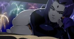 1girl breasts cleavage huge_breasts large_breasts raven_(dc) ravenravenraven teen_titans