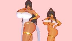 2girls 3d ass big_ass big_breasts breasts breasts_bigger_than_head bust busty chest curvaceous curvy curvy_figure egyptian egyptian_female enormous_breasts farah female gigantic_breasts hips hourglass_figure huge_ass huge_breasts kaoskatsu large_ass large_breasts legend_of_queen_opala massive_breasts mature mature_female olive_skin round_ass slim_waist tan-skinned_female tan_body tan_skin thick thick_hips thick_legs thick_thighs thighs voluptuous waist wide_ass wide_hips wide_thighs