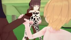 1girls 3d 4k 60fps animated bangs big_black_cock black_cock blacked brown_hair cuckold cuckolding dark-skinned_male dark_skin domination earrings gay gay_handjob green_eyes handjob koikatsu light-skinned_female multiple_boys netorare nipple_piercing pallasmanul queen_of_spades queen_of_spades_tattoo sex sex_from_behind tagme tattoo video watching watching_sex white_boy_summer(game)