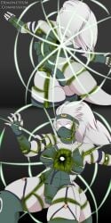 bad_end blood blood_stain bones breasts clawed_fingers claws commission death demonettem dismemberment female female_only gore green_blood guro khameleon mortal_kombat white_eyes white_hair white_skin