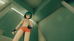 armpit_fetish armpits arms_up blush moles motorslice p_(motorslice) short_hair shorts shy sweaty tagme upskirt video
