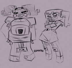 bbw circus_baby_(fnaf) circus_baby_(minecraft) classica_p huge_breasts
